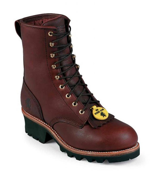 Chippewa logger outlet boots on sale