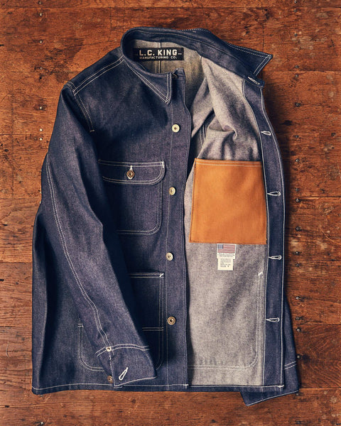 LC King Chore Coat White Oak Indigo Denim Hilton s Tent City