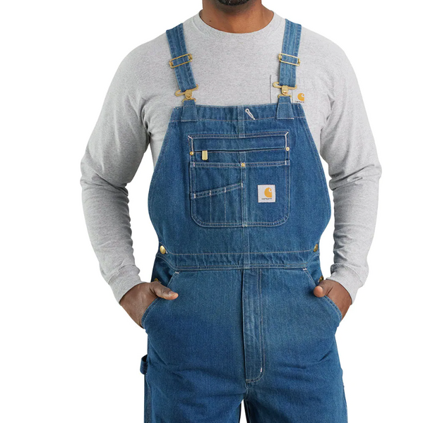 Carhartt Washed Denim Bib Overall 104672 at Hilton's Tent City