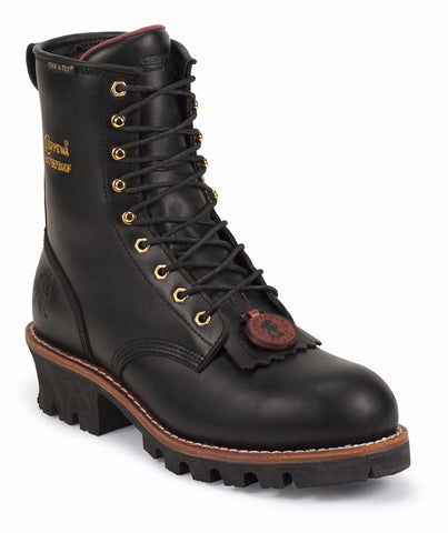 Chippewa Women's 8" Black Insulated Waterproof Steel Toe Logger Boots - Hilton's Tent City
