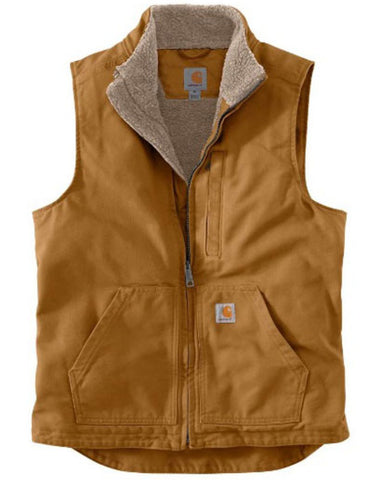 Carhartt Washed Duck Sherpa Lined Mock Vest - Hilton's Tent City