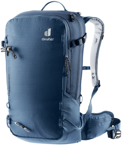 backpack for laptop deuter Deuter Freerider 30 The Freerider pack has clever winter-specific details like access to the main compartment via a fully opening back panel. This gives you good oversight of the contents and it