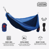 Grand Trunk Double Deluxe Parachute Nylon Hammock with Straps