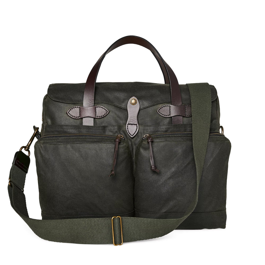 Filson 24 Hour Tin Cloth Briefcase at Hilton's Tent City Cambridge, MA