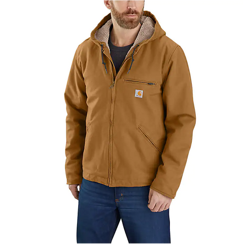 Carhartt Relaxed Fit Washed Duck Sherpa-Lined Jacket #104392