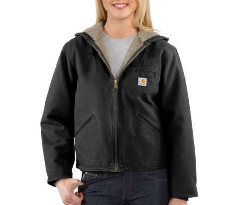 Carhartt Women's Sierra Sandstone Jacket Sherpa Lined WJ141 - Hilton's Tent City