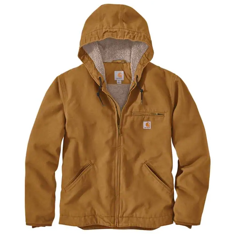 Carhartt Relaxed Fit Washed Duck Sherpa-Lined Jacket #104392