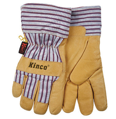 Kinco Lined Grain Pigskin Leather Palm Gloves with Full Gauntlet - Hilton's Tent City