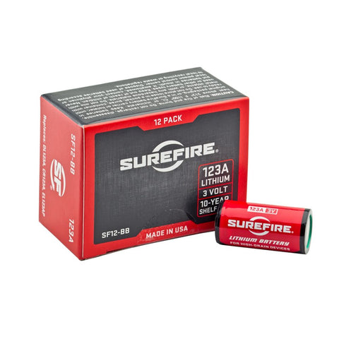 SUREFIRE 123A Lithium Batteries 12 Pack (in store only)