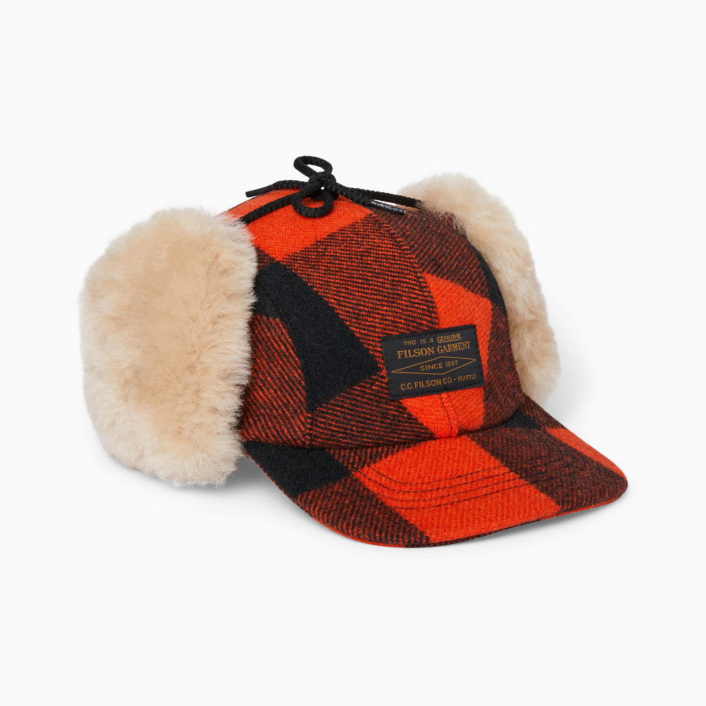 provokere ensom rødme Filson Black/Blaze Double Mackinaw Wool Cap | Hilton's Tent City